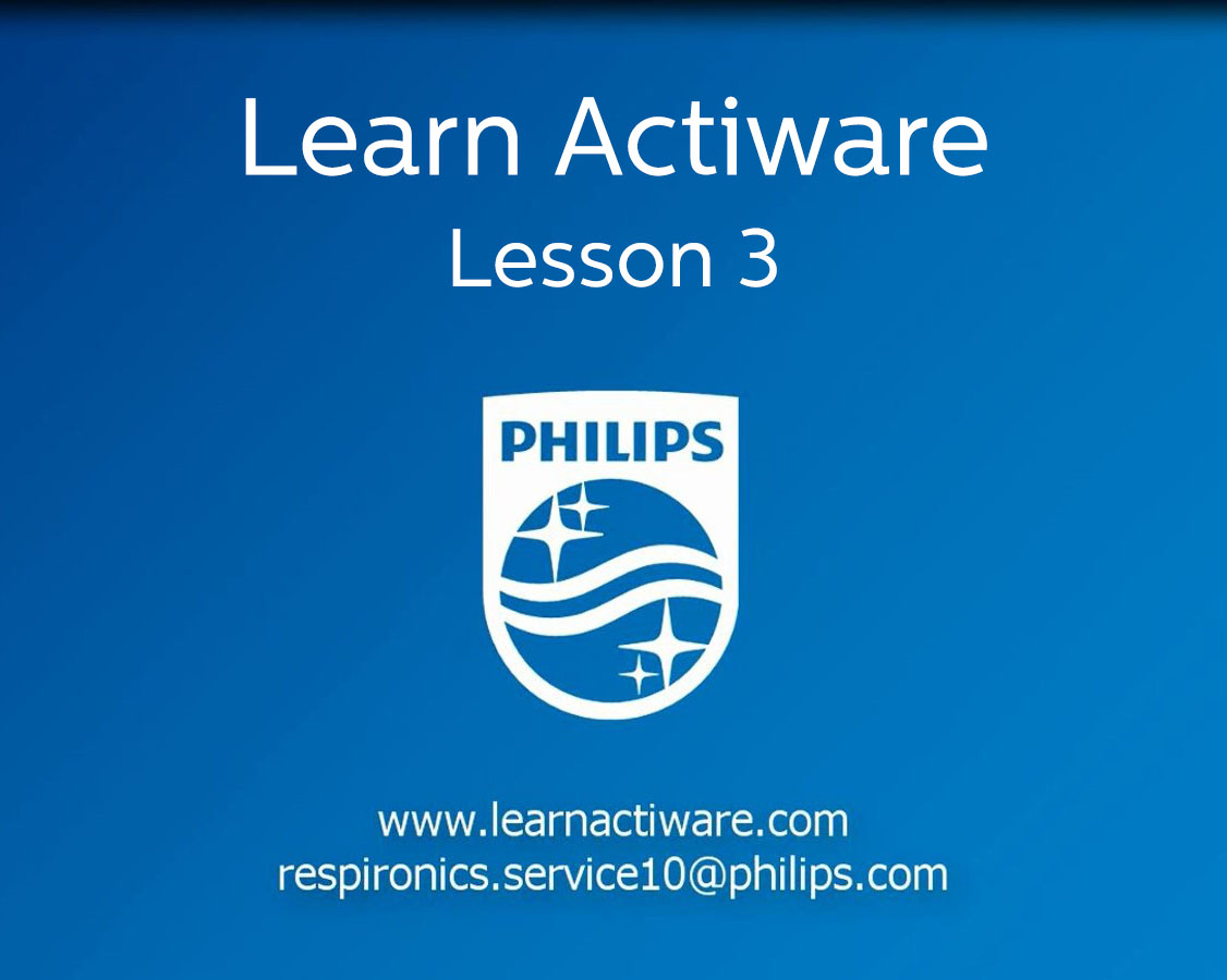 Philips Respironics Actiware Tutorials